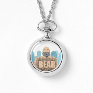 SlipperyJoe's haariger Körper Bär Körper Mann unsh Armbanduhr