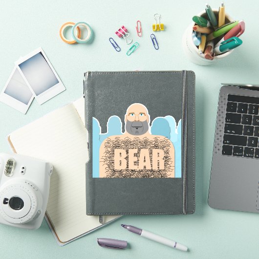 SlipperyJoe's haariger Körper Bär Körper Mann unsh Aufkleber (iPad Hülle)