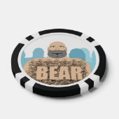 SlipperyJoe's haariger Körper Bär Körper Mann unsh Pokerchips (Einzeln)