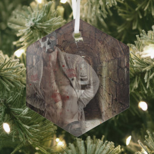 SlipperyJoe's Halloween durchsichtiger Geist-ähnli Ornament Aus Glas
