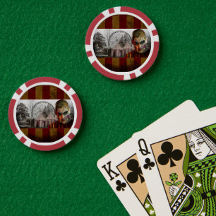 SlipperyJoe's Halloween gruseliger Mann-Puppe surr Pokerchips