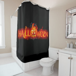 SlipperyJoe's Halloween massive feuersprühende Sch Duschvorhang