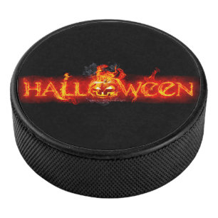 SlipperyJoe's Halloween massive feuersprühende Sch Eishockey Puck