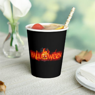 SlipperyJoe's Halloween massive feuersprühende Sch Pappbecher