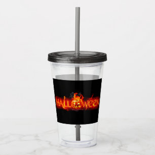 SlipperyJoe's Halloween massive feurige Beschriftu Acryltrinkbecher