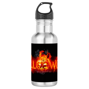 SlipperyJoe's Halloween massive feurige Beschriftu Edelstahlflasche