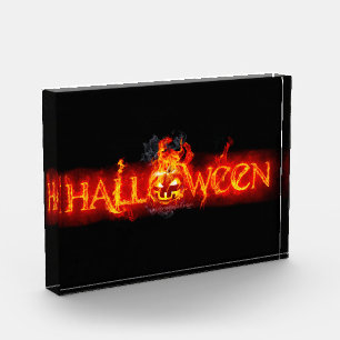 SlipperyJoe's Halloween massive feurige Beschriftu Fotoblock