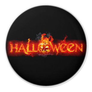 SlipperyJoe's Halloween massive feurige Beschriftu Keramikknauf