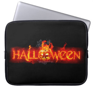 SlipperyJoe's Halloween massive feurige Beschriftu Laptopschutzhülle