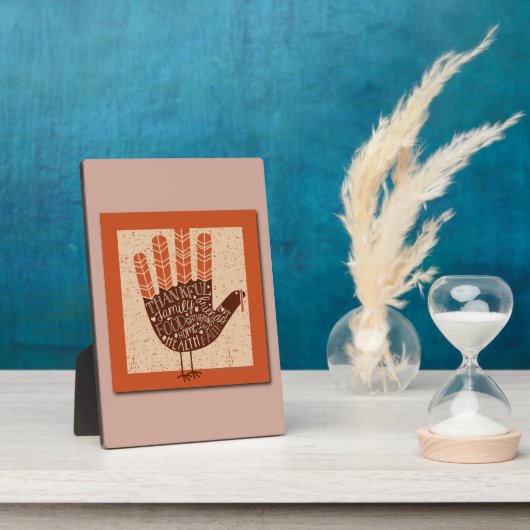 SlipperyJoe's Hand Worte dankbar Familie Freunde v Fotoplatte (Seite)