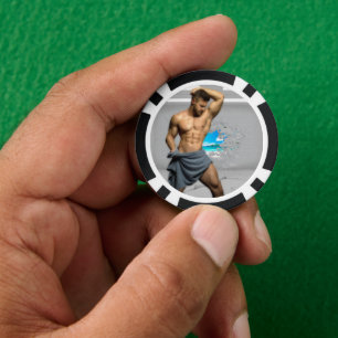 SlipperyJoe's Handtuch gebrochen, weiße Ziegelwand Pokerchips
