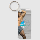 SlipperyJoe's Handtuch gebrochen, weiße Ziegelwand Schlüsselanhänger (Vorderseite)