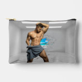 SlipperyJoe's Handtuch gebrochen, weiße Ziegelwand Zubehörtasche (Vorderseite)