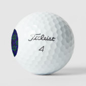 SlipperyJoe's Hanukkah green rows Stars of David c Golfball (Logo)