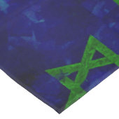 SlipperyJoe's Hanukkah green rows Stars of David c Tischdecke (Schrägansicht)