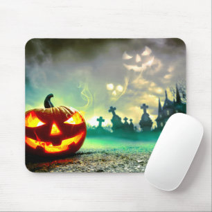 SlipperyJoe's Happy Halloween Friedhof Friedhof c Mousepad