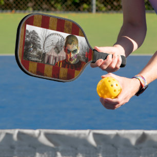 SlipperyJoe's Happy Halloween gruseliger Mann Pupp Pickleball Schläger