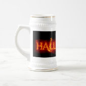 SlipperyJoe's Happy Halloween Kürbis glühende Auge Bierglas (Links)