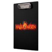 SlipperyJoe's Happy Halloween Kürbis glühende Auge Klemmbrett (Links)