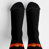 SlipperyJoe's Happy Halloween Kürbis glühende Auge Socken (Oben)
