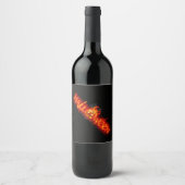 SlipperyJoe's Happy Halloween Kürbis glühende Auge Weinetikett (Vorderseite)