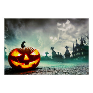 SlipperyJoe's Happy Halloween Kürbis LGBTQIA Narbe Poster