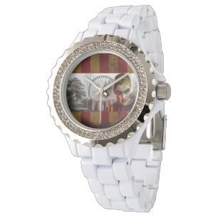 SlipperyJoe's Happy Halloween-Puppengesicht Armbanduhr