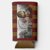 SlipperyJoe's Happy Halloween-Puppengesicht Selters Dosenkühler (Rückseite)