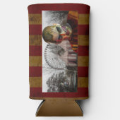 SlipperyJoe's Happy Halloween-Puppengesicht Selters Dosenkühler (Vorderseite)