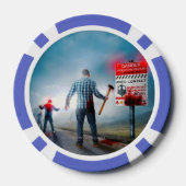 SlipperyJoe's Happy Halloween tote Zombies beängst Pokerchips (Rückseite)