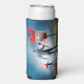 SlipperyJoe's Happy Halloween tote Zombies beängst Selters Dosenkühler (Seltzer Vorderseite)