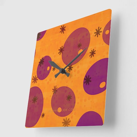 SlipperyJoe's Happy Hanukkah Jüdische Hebräische G Quadratische Wanduhr (Winkel)