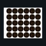 SlipperyJoe's Happy Hanukkah mehrere Sterne von Da Etiketten<br><div class="desc">SlipperyJoe's Happy Hanukkah multiple Stars of David Muster künstlerische Feier Jüdische Identität Erbe Hebräische Chanukah Geschenke Dekorationen Judaismus signifikante Symbol Religion verschiedenen Größen braune Goldtönen visuell ansprechend komplexe Design</div>