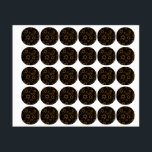 SlipperyJoe's Happy Hanukkah mehrere Sterne von Da Etiketten<br><div class="desc">SlipperyJoe's Happy Hanukkah multiple Stars of David Muster künstlerische Feier Jüdische Identität Erbe Hebräische Chanukah Geschenke Dekorationen Judaismus signifikante Symbol Religion verschiedenen Größen braune Goldtönen visuell ansprechend komplexe Design</div>