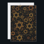 SlipperyJoe's Happy Hanukkah mehrere Sterne von Da Feiertagskarte<br><div class="desc">SlipperyJoe's Happy Hanukkah multiple Stars of David Muster künstlerische Feier Jüdische Identität Erbe Hebräische Chanukah Geschenke Dekorationen Judaismus signifikante Symbol Religion verschiedenen Größen braune Goldtönen visuell ansprechend komplexe Design</div>