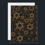 SlipperyJoe's Happy Hanukkah mehrere Sterne von Da Feiertagskarte<br><div class="desc">SlipperyJoe's Happy Hanukkah multiple Stars of David Muster künstlerische Feier Jüdische Identität Erbe Hebräische Chanukah Geschenke Dekorationen Judaismus signifikante Symbol Religion verschiedenen Größen braune Goldtönen visuell ansprechend komplexe Design</div>