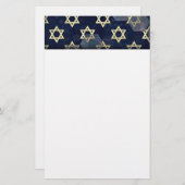 SlipperyJoe's Happy Hanukkah Multiple Star von Dav Briefpapier (Vorne/Hinten)
