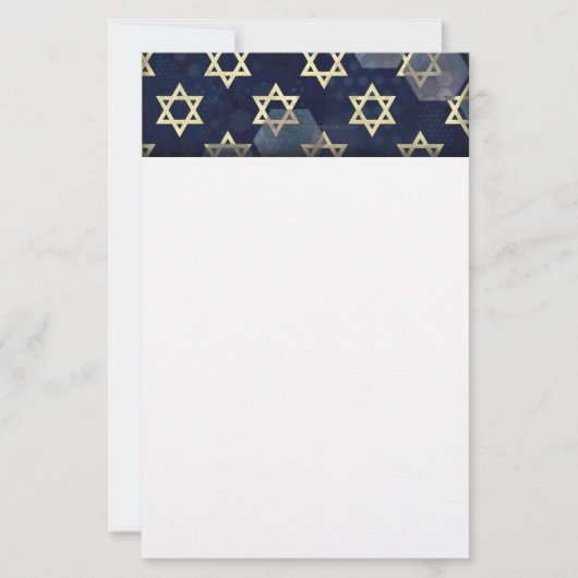 SlipperyJoe's Happy Hanukkah Multiple Star von Dav Briefpapier (Vorderseite)