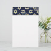 SlipperyJoe's Happy Hanukkah Multiple Star von Dav Briefpapier (Stehend Vorderseite)