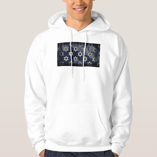 SlipperyJoe's Happy Hanukkah Multiple Star von Dav Hoodie (Vorderseite)