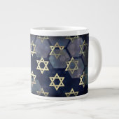 SlipperyJoe's Happy Hanukkah Multiple Star von Dav Jumbo-Tasse (Vorderseite Rechts)