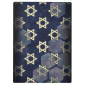 SlipperyJoe's Happy Hanukkah Multiple Star von Dav Klemmbrett (Rückseite)