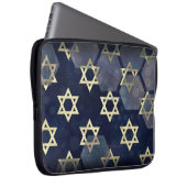 SlipperyJoe's Happy Hanukkah Multiple Star von Dav Laptopschutzhülle (Vorne Rechts)