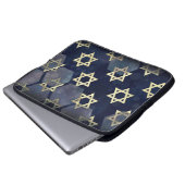SlipperyJoe's Happy Hanukkah Multiple Star von Dav Laptopschutzhülle (Vorne Knopf)