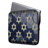 SlipperyJoe's Happy Hanukkah Multiple Star von Dav Laptopschutzhülle (Vorderseite Links)