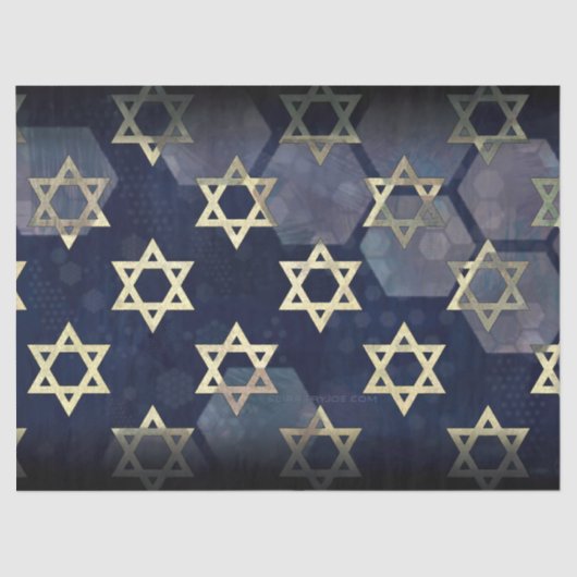 SlipperyJoe's Happy Hanukkah Multiple Star von Dav Seidenpapier (Vorderseite)