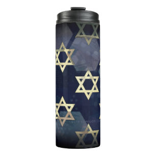 SlipperyJoe's Happy Hanukkah Multiple Star von Dav Thermosbecher