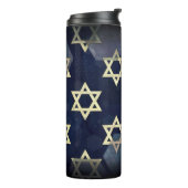 SlipperyJoe's Happy Hanukkah Multiple Star von Dav Thermosbecher (Nach links gedreht)