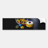 SlipperyJoe's Happy Hanukkah Star von David Coin m Autoaufkleber (Vorne)