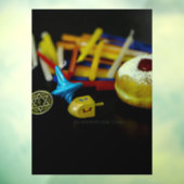 SlipperyJoe's Happy Hanukkah Star von David Coin m Fensteraufkleber (Blatt 3)